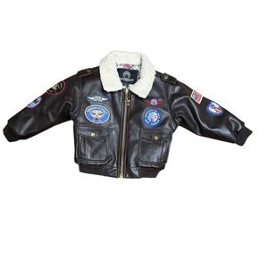 Weatherproof Brown Bomber Jacket with Shearling Collar